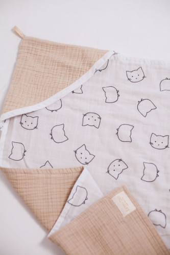 Полотенце Valtery "TowelMuslinCappuccino", 115x115, хлопок (TowelMuslinCappuccino-11303)