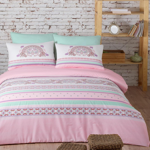 Постельное белье Arya Home "Electra", семейный, ранфорс, печатное (8680943075956)