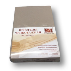 Простыня AlViTek (АльВиТек), 160x200, трикотаж, на резинке (ПТР-КАК-160)