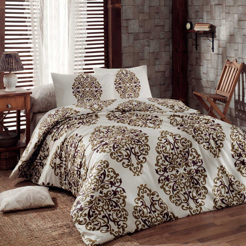 Постельное белье Arya Home "Papirus", 1.5-спальный, ранфорс, печатное (8680943031877)