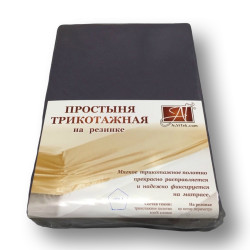 Простыня AlViTek (АльВиТек), 160x200, трикотаж, на резинке (ПТР-ГРА-160)