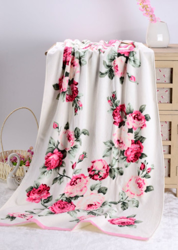 Полотенце Valtery "Rosy-1", банное, 70x140, махровая ткань (Rosy-1-1998)