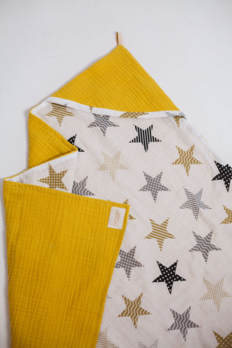 Полотенце Valtery "TowelMuslinYellow1", 100x100, хлопок (TowelMuslinYellow1-11302)