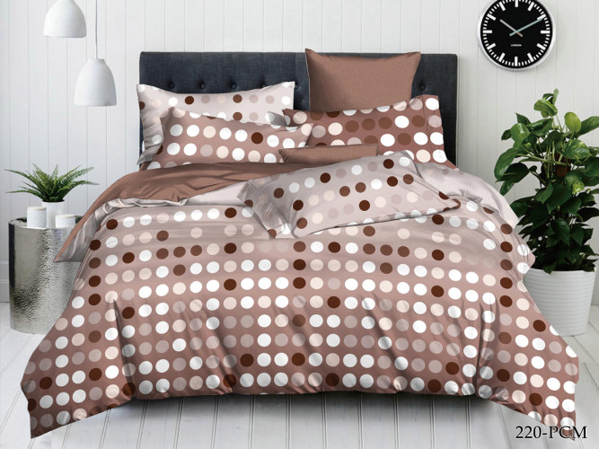 Постельное белье Cleo "Pure Cotton Maxi 220-PC", евро, поплин, на молнии (31/220-PCM)