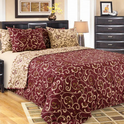 Покрывало Королевское искушение (Текс-Дизайн) &quot;Вензель 1&quot;, 160x210, перкаль, стеганое (П160210ВЕНЗ)