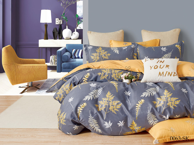 Постельное белье Cleo "0063-SK", 2-спальный, сатин, на молнии (CLEO-SK-2/0063)