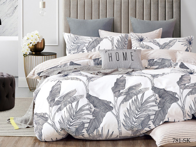 Постельное белье Cleo "Satin de Luxe 781-SK", 1.5-спальный, сатин, на молнии (16/781-SK)