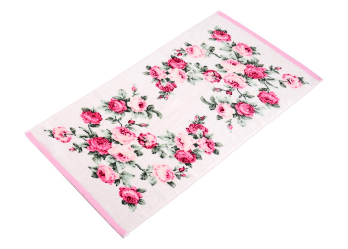 Полотенце Valtery "Rosy-1", банное, 50x90, махровая ткань (Rosy-1-1458)