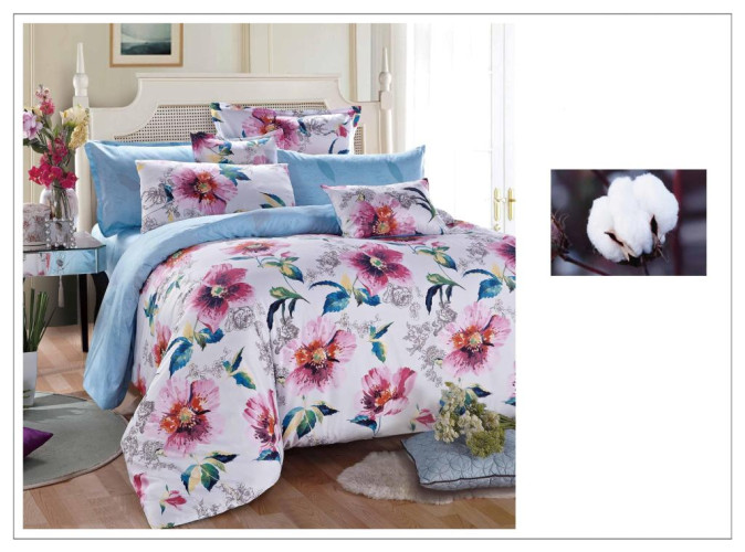 Постельное белье Фамилье "SDS-47", евро, сатин (SDS-47-1253)