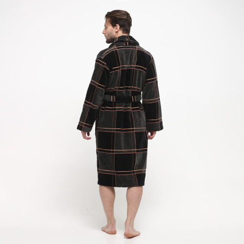 Халат мужской Arya Home "Melvin", 2XL, бархат (8680943093172)