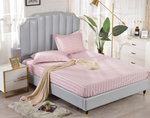 Простыня Valtery "PRST-R-57", 90x200, сатин, на резинке (PRST-R-57-1783)