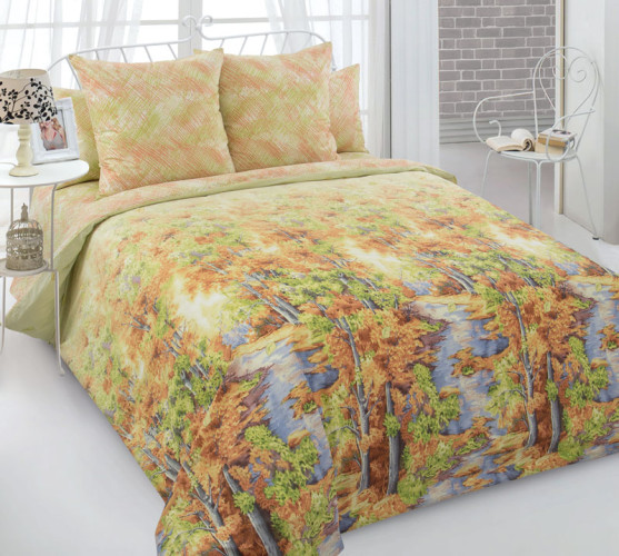 Постельное белье Королевское искушение (Текс-Дизайн) "Золотая осень 1", евро, перкаль (4250ПН207841)