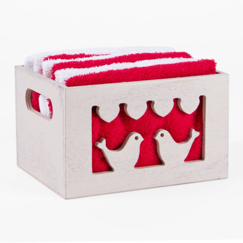 Набор полотенец Arya Home "Birdy", подарочные, 30x30, махровая ткань, 6 шт (8680943054296)